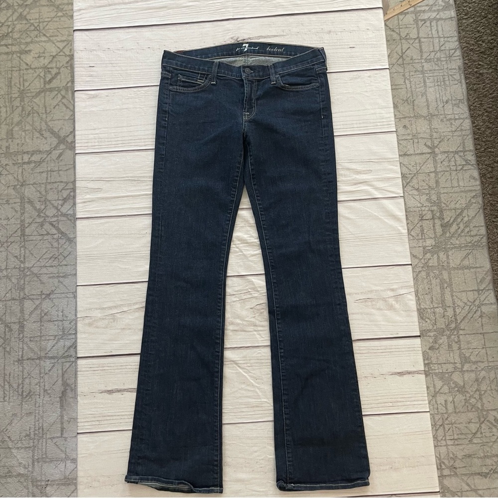 7 For All Mankind Blue Boot Cut Jeans